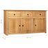 Rustika Rowe -  Sideboard 135x40x80 cm Solid Pinewood Panama Range